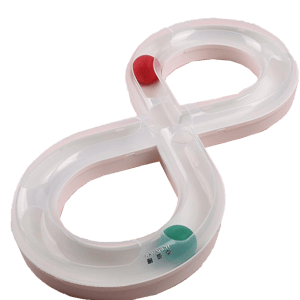 其他 貓玩具 DIY 無限八字 多變瘋狂軌道旋轉球組合 (顏色隨機)