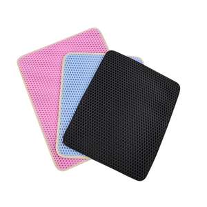 寵物用品-沒有品牌 貓咪日常用品推薦：防貓砂帶出 雙層貓咪墊 (顏色隨機)