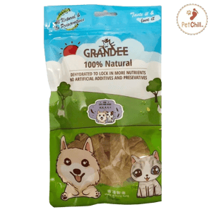 GRANDEE 貓零食 寵物零食推薦：GRANDEE 香港製造 天然風乾小食 純魚肉片 50g (貓犬用) (GD/29)