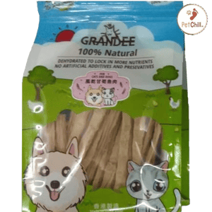 GRANDEE 貓零食 寵物零食推薦：GRANDEE 香港製造 天然風乾小食 甘筍魚肉 50g (貓犬用) (GD/12-50)
