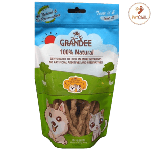 GRANDEE 貓零食 寵物零食推薦：GRANDEE 香港製造 天然風乾小食 蟲草花鱷魚肉 50g (貓犬用) (GD/26-50)