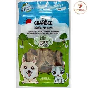 GRANDEE 貓零食 寵物零食推薦：GRANDEE 香港製造 天然風乾小食 純雞肉片 50g (貓犬用) (GD/01-50)