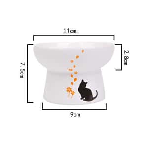 日式陶瓷高腳寵物糧食碗 (圖片3)