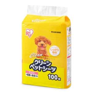 IRIS 狗尿墊 狗尿片推薦：日本IRIS 超強吸力 寵物尿墊 狗尿墊 狗尿片 [33*44 S碼 100枚]