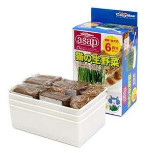 CattyMan 貓咪保健用品推薦：日本CattyMan ASAP 生野菜貓草 6回份量 (停售)