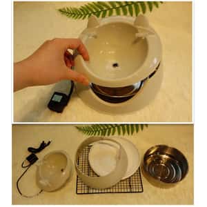 USB寵物飲水機 智能循環噴泉飲水器 耳朵形 (顏色隨機) (圖片5)