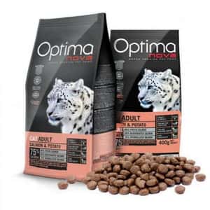 Optima 貓糧 Optima nova 無穀物雪豹三文魚美毛配方 Salmon & Potato 8kg (OCS-GL)