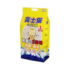 豆腐貓砂 富士貓之王樣 3.0粗粒 天然玉米豆乳 豆腐貓砂 原味 17.5L - 原裝行貨