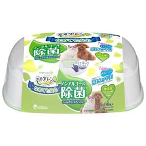 皮膚毛髮護理 清潔美容用品 Unicharm 日本無酒精成分 除菌濕紙巾 盒裝 60枚 (貓犬用)