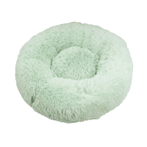 寵物床墊用品 寵物床 圓形絨毛厚身軟軟睡窩 直徑50cm 粉綠 M碼
