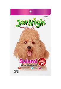 Jerhigh 狗零食推薦：Jerhigh 狗小食 Salami 圓雞片 70g (JER01)