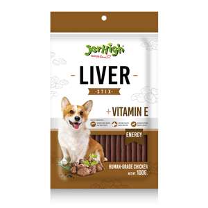 狗零食推薦：Jerhigh 狗小食 Liv-Stix 雞肝條 100g (JER06)