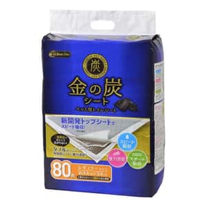 Clean One 狗尿墊 狗尿片 日本Clean One 金之炭雙層結構超強鎖臭 寵物尿墊 狗尿墊 狗尿片 [44*34 S碼 80枚] (藍)