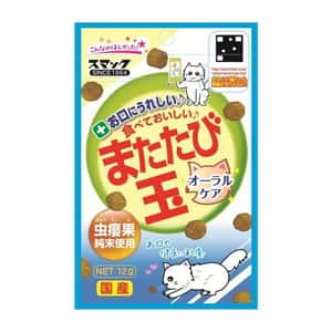 其他 貓零食 日本SMACKスマック 貓咪口腔護理虫果零食粒 12g (藍)