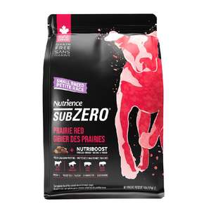 Nutrience 狗糧推薦：Nutrience SUBZERO 無穀物狗糧 小型犬配方 凍乾脫水鮮牛肝配紅肉及海魚 4lbs 1.8kg (D6718) (紅黑) (新舊包裝隨機出貨)