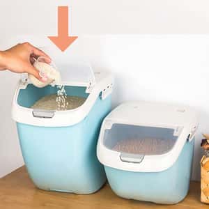 飲食用具 大容量防潮密封 貓糧狗糧 糧桶 顏色隨機 (容量約7.5kg)