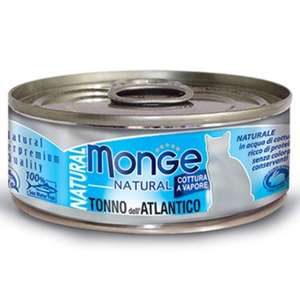 Monge 貓罐頭 貓濕糧推薦：Monge 貓罐頭 高蛋白質野生海洋系列 大西洋吞拿魚 80g (MO7214)