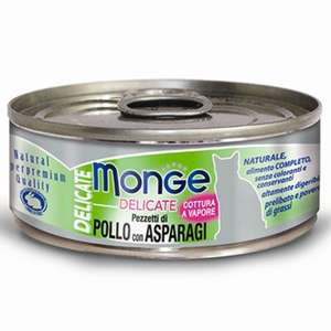 Monge 貓罐頭 貓濕糧推薦：Monge 貓罐頭 主食系列 雞肉蘆筍 80g (MO7320)