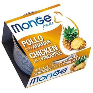 Monge 貓罐頭 貓濕糧推薦：Monge 貓罐頭 清新鮮果系列 成貓配方 雞肉菠蘿 80g (MO3338)