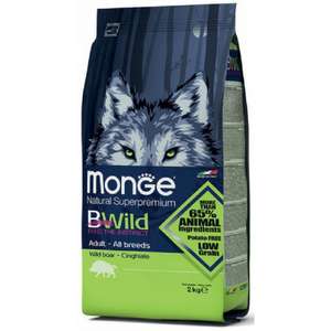 Monge 狗糧推薦：Monge Bwild 狗糧 低穀物野生系列 成犬配方 豬肉 2.5kg (MO1990)