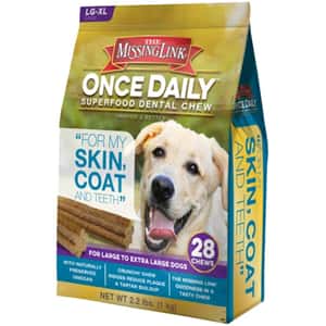 The Missing Link 美善靈 狗零食 Missing Link美善靈 潔齒骨 護皮毛配方 大型及加大型犬用 28支 (ML400110)