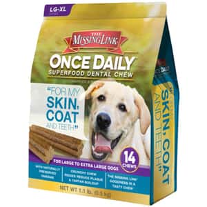 The Missing Link 美善靈 狗零食 Missing Link美善靈 潔齒骨 護皮毛配方 大型及加大型犬用 14支 (ML400120)