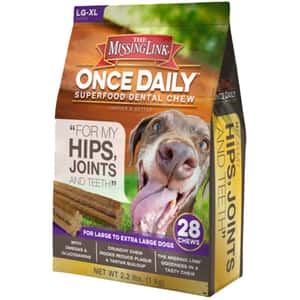 The Missing Link 美善靈 狗零食 Missing Link美善靈 潔齒骨 護關節潔配方 大型及加大型犬用 28支 1lb (ML400140)