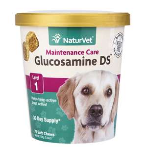 狗狗保健用品推薦：NaturVet天然寶 保健品 葡萄糖胺保護關節配方 一級保護 70粒 (N3727)