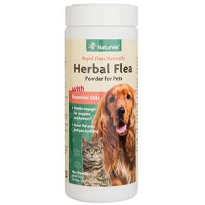 貓犬用清潔美容用品推薦：NaturVet天然寶 保健品 草本天然殺蚤乾洗粉 4oz (N3440)