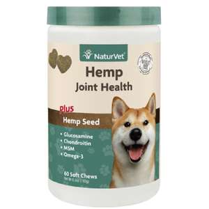 狗狗保健用品推薦：NaturVet天然寶 保健品 大麻籽關節配方 中型及大型犬用 120粒 (N5922)