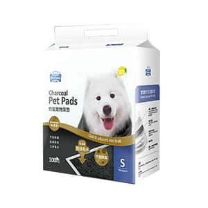 PETBEST 狗尿墊 狗尿片 PETBEST 竹炭檸檬加厚除臭超吸水 寵物尿墊 狗尿墊 狗尿片 [33x45 S碼 100枚] (藍)