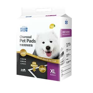 PETBEST 狗尿墊 狗尿片 PETBEST 竹炭檸檬加厚除臭超吸水 寵物尿墊 狗尿墊 狗尿片 [60x90 XL碼 20枚] (紫)