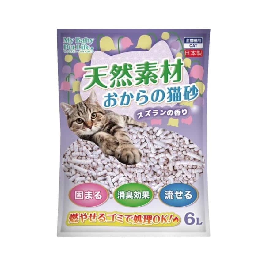 My Baby Pet Life 天然 豆腐貓砂 鈴蘭香味 6L (新包裝) (90701715) (圖片2)