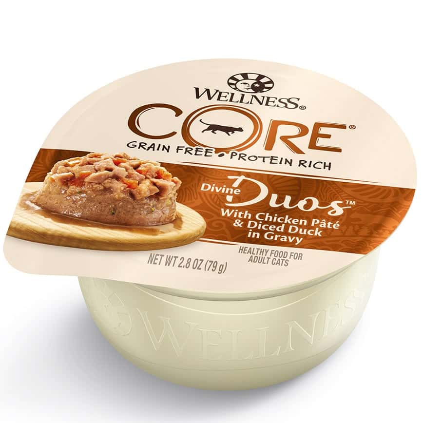WELLNESS CORE 貓罐頭 無穀物 Divine Duos 雙重滋味杯 雞茸配鴨肉丁 2.8oz (橙) (5200) (圖片2)