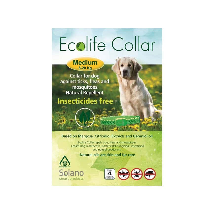 Ecolife Collar 中型犬用天然驅蚤頸帶 藍色 (EC105B) (圖片2)