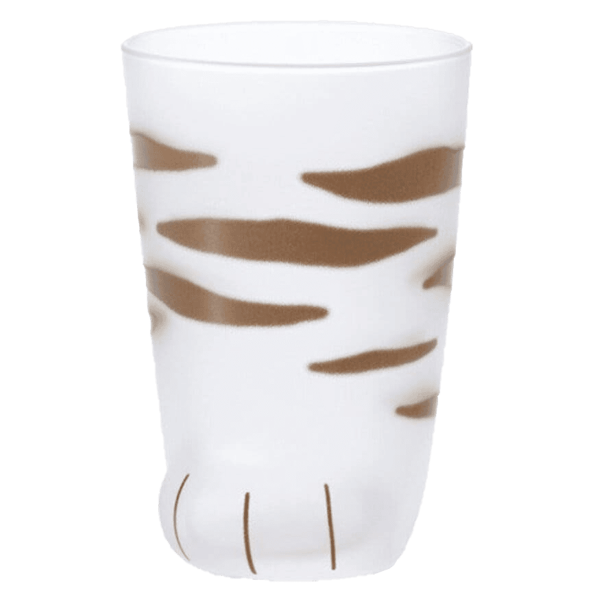日本ADERIA 石塚硝子 貓腳杯 母貓虎斑 330ml (6680) (圖片2)