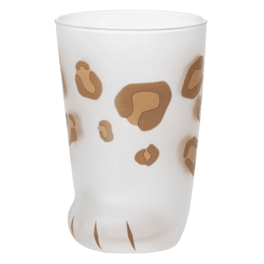 日本ADERIA 石塚硝子 貓腳杯 母貓豹紋 330ml (6046) (圖片2)