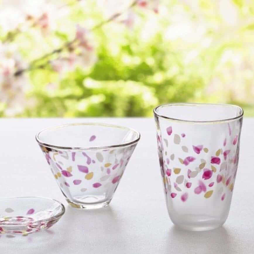日本清酒杯 ADERIA 石塚硝子 櫻花花瓣酒杯 小付 (6108) (TBS) (圖片2)