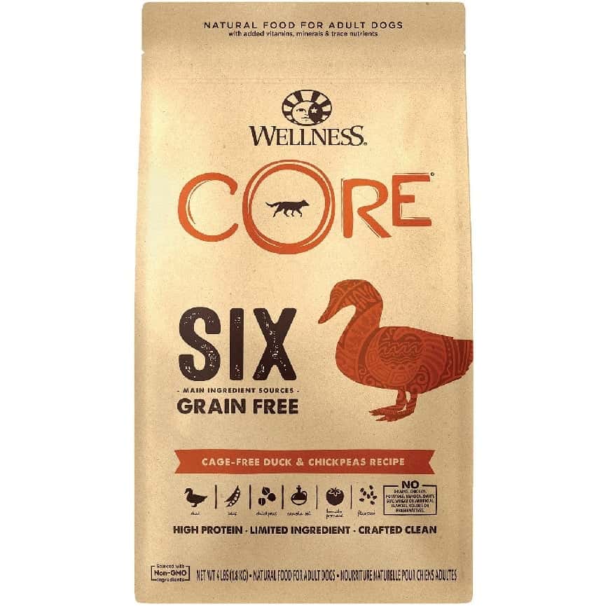 WELLNESS CORE 狗糧 SIX 無穀物 單一蛋白質抗敏配方 鴨肉 22lb (88005) (圖片2)