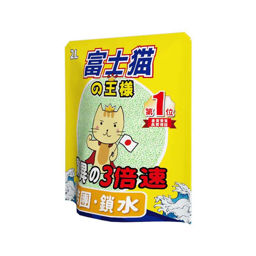 富士貓之王樣 3.0粗粒 天然玉米豆乳 豆腐貓砂 綠茶味 2L - 原裝行貨 (圖片2)