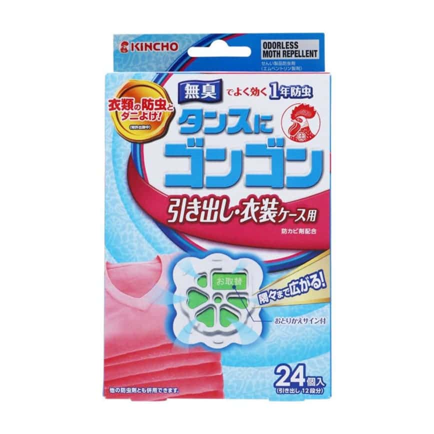 日本KINCHO 抽屜無味防黴驅蟲劑 24個入 (圖片2)