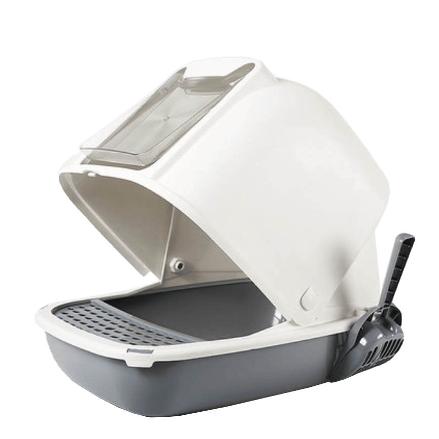 肥貓適用 特大全封閉式防噴濺貓砂盆 (顏色隨機) (圖片2)