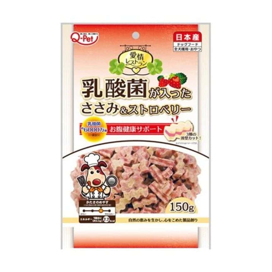 日本Q-PET 狗零食 愛情餐廳 乳酸菌雞肉粒 士多啤梨味 (KQ639) (圖片2)