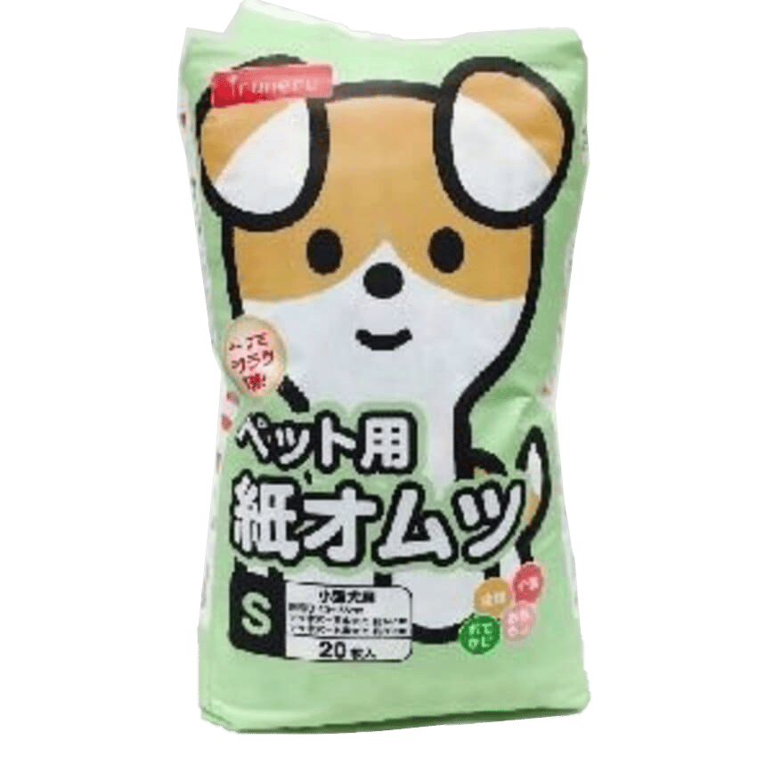 日本Inuneru 狗狗魔術貼尿墊尿片紙尿褲 IN-100 S碼 20枚 (粉綠) (圖片2)