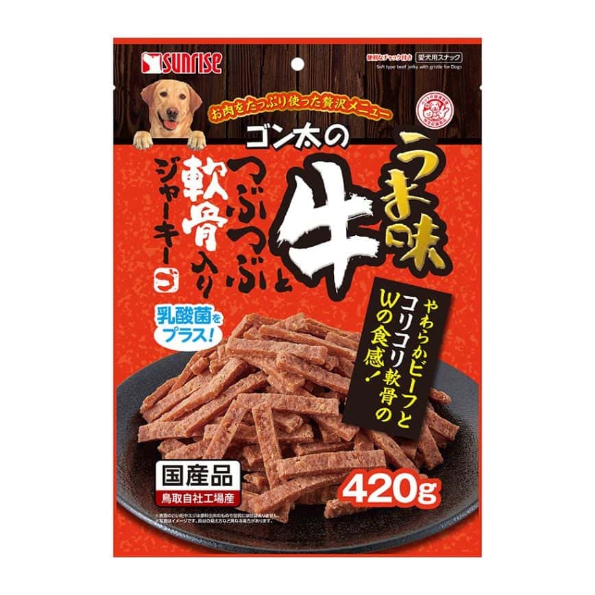 日本Sunrise 狗小食 蔬菜牛肉軟骨幼條零食 420g (SGN-017) (圖片2)