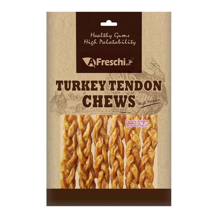 A Freschi Srl 狗零食 Natural Turkey 火雞筋麻花捲棒 130g (犬用) (AFK304) (圖片2)