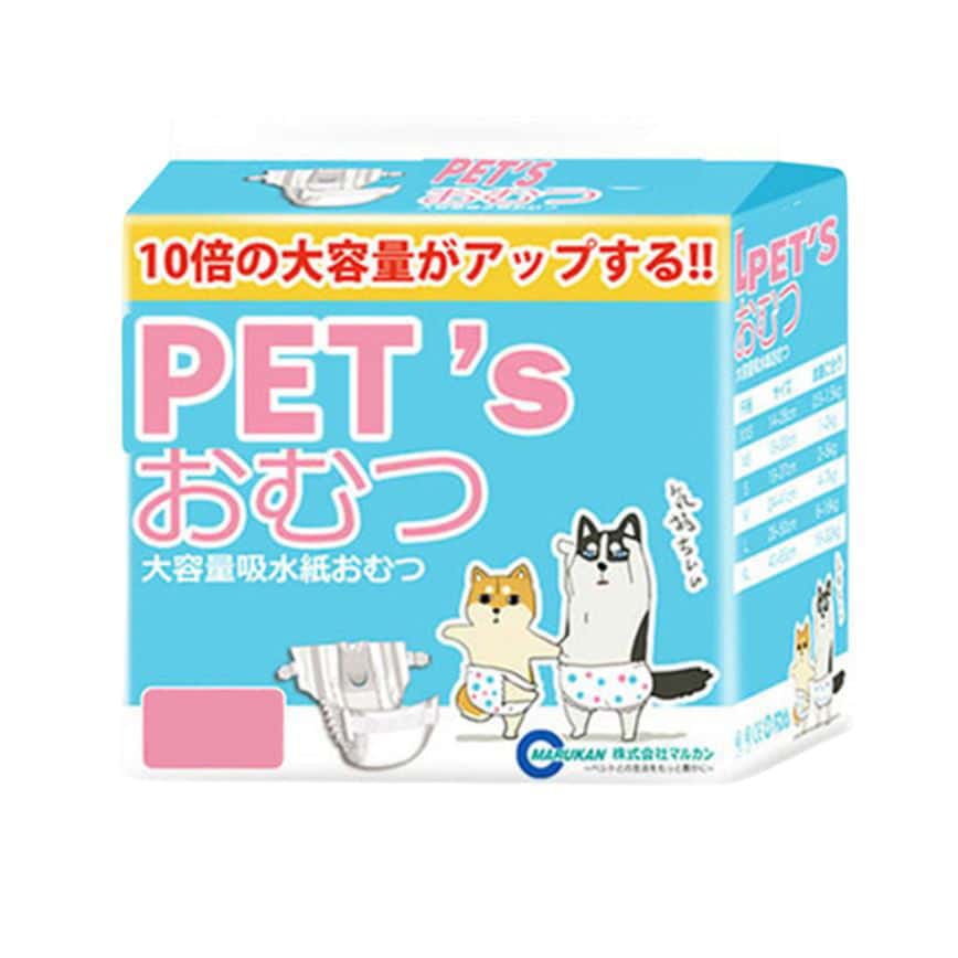 Hipidog 男女生通用 10倍大容量吸濕寵物尿墊狗尿墊狗尿片 紙尿褲紙尿片 [腰圍24-41 M碼 10枚] (圖片2)