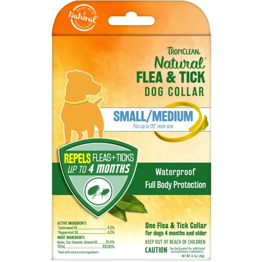 TropiClean Natural Flea & Tick 純天然精油防蚤及蜱蟲頸圈 中/小型犬專用 (FT0109) (圖片2)