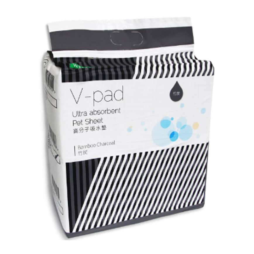 V-pad 竹炭高分子吸水寵物尿墊 狗尿墊 狗尿片 [60x90 L碼 25枚] (998917) (圖片2)
