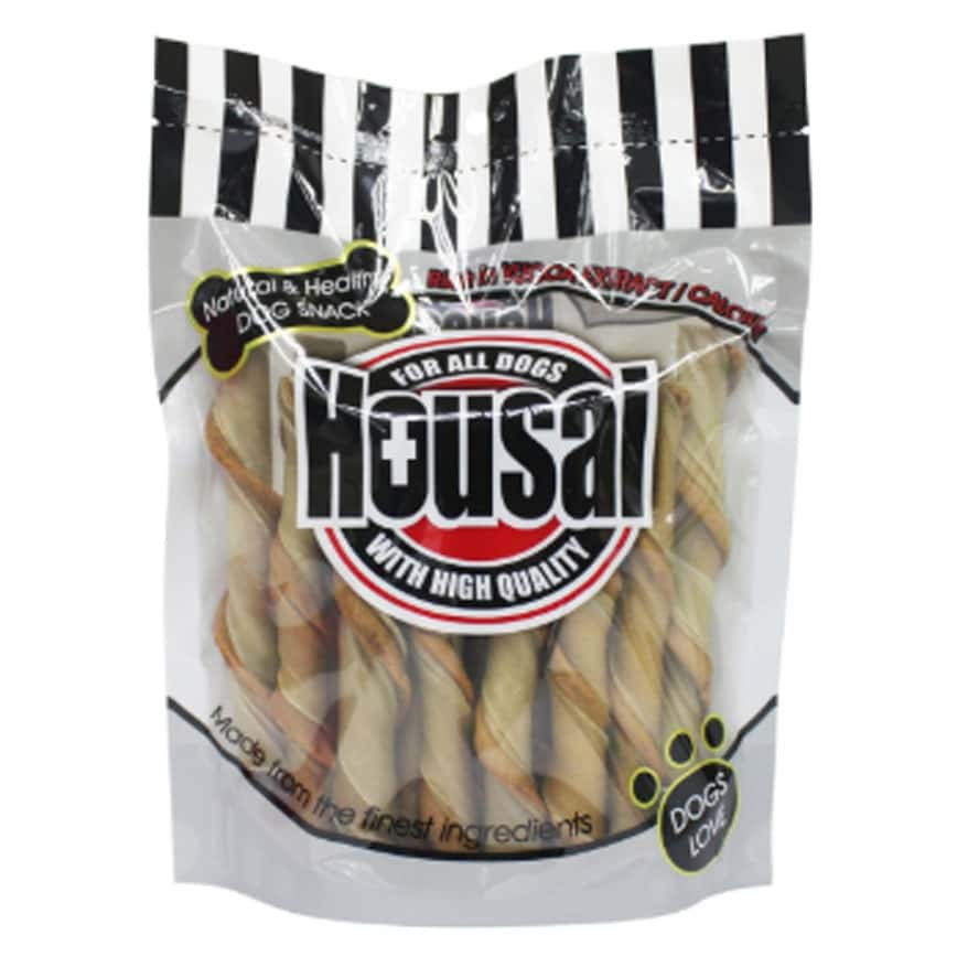 Housai 狗零食 潔齒骨 牛皮扭紋棒 20支 998837 (圖片2)